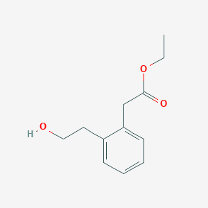 molecular formula C12H16O3 B2573404 Ethyl 2-[2-(2-hydroxyethyl)phenyl]acetate CAS No. 63969-86-8