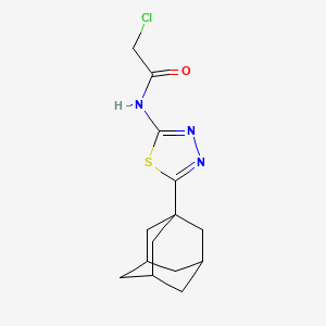 molecular formula C14H18ClN3OS B2573412 N-[5-(adamantan-1-yl)-1,3,4-thiadiazol-2-yl]-2-chloroacetamide CAS No. 392240-94-7