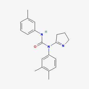 molecular formula C20H23N3O B2573447 1-(3,4-dihydro-2H-pyrrol-5-yl)-1-(3,4-dimethylphenyl)-3-(m-tolyl)urea CAS No. 898449-49-5