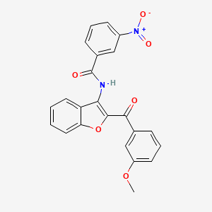 molecular formula C23H16N2O6 B2573515 N-[2-(3-methoxybenzoyl)-1-benzofuran-3-yl]-3-nitrobenzamide CAS No. 823827-95-8