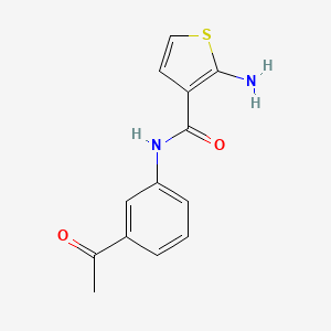 molecular formula C13H12N2O2S B2573558 N-(3-acetylphenyl)-2-aminothiophene-3-carboxamide CAS No. 590356-75-5