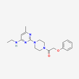 molecular formula C19H25N5O2 B2573702 1-{4-[4-(Ethylamino)-6-methylpyrimidin-2-yl]piperazin-1-yl}-2-phenoxyethan-1-one CAS No. 923195-28-2