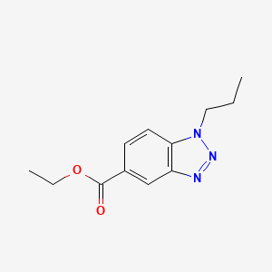 molecular formula C12H15N3O2 B2573706 Ethyl 1-propyl-1,2,3-benzotriazole-5-carboxylate CAS No. 1820620-41-4