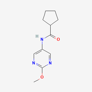 molecular formula C11H15N3O2 B2573766 N-(2-methoxypyrimidin-5-yl)cyclopentanecarboxamide CAS No. 1421481-16-4