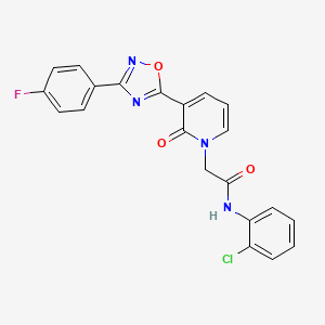 B2573790 N-(2-chlorophenyl)-2-(3-(3-(4-fluorophenyl)-1,2,4-oxadiazol-5-yl)-2-oxopyridin-1(2H)-yl)acetamide CAS No. 1251705-85-7