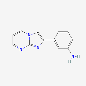 molecular formula C12H10N4 B2573796 3-Imidazo[1,2-a]pyrimidin-2-ylaniline CAS No. 439108-84-6