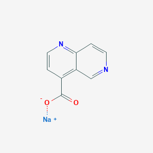 molecular formula C9H5N2NaO2 B2573811 Sodium;1,6-naphthyridine-4-carboxylate CAS No. 2418674-83-4