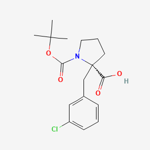 molecular formula C17H22ClNO4 B2573837 Boc-(S)-alpha-(3-chlorobenzyl)proline CAS No. 706806-69-1