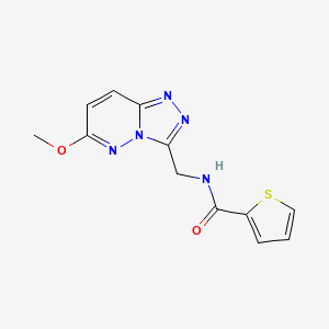 molecular formula C12H11N5O2S B2573846 N-((6-methoxy-[1,2,4]triazolo[4,3-b]pyridazin-3-yl)methyl)thiophene-2-carboxamide CAS No. 2034371-48-5