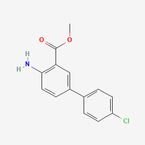 molecular formula C14H12ClNO2 B2573856 methyl4-amino-4'-chloro-[1,1'-biphenyl]-3-carboxylate CAS No. 946604-96-2