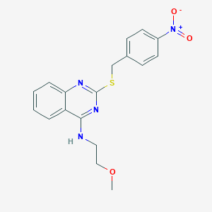N-(2-methoxyethyl)-2-((4-nitrobenzyl)thio)quinazolin-4-amine