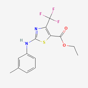 Ethyl 2-(m-tolylamino)-4-(trifluoromethyl)thiazole-5-carboxylate