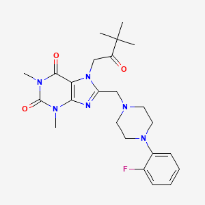 7-(3,3-dimethyl-2-oxobutyl)-8-((4-(2-fluorophenyl)piperazin-1-yl)methyl)-1,3-dimethyl-1H-purine-2,6(3H,7H)-dione