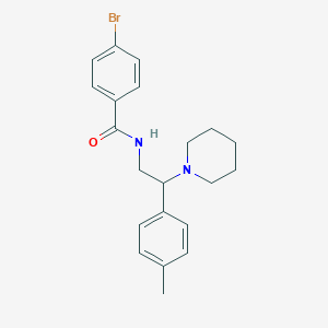 molecular formula C21H25BrN2O B257394 4-bromo-N-[2-(4-methylphenyl)-2-(piperidin-1-yl)ethyl]benzamide 