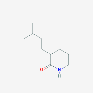 molecular formula C10H19NO B2573961 3-(3-Methylbutyl)piperidin-2-one CAS No. 1567031-45-1