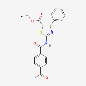 Ethyl 2-(4-acetylbenzamido)-4-phenylthiazole-5-carboxylate