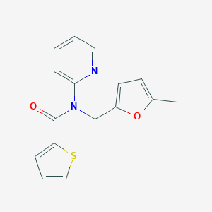 molecular formula C16H14N2O2S B257397 N-[(5-methylfuran-2-yl)methyl]-N-(pyridin-2-yl)thiophene-2-carboxamide 