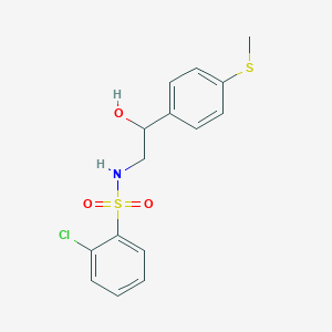 2-chloro-N-(2-hydroxy-2-(4-(methylthio)phenyl)ethyl)benzenesulfonamide
