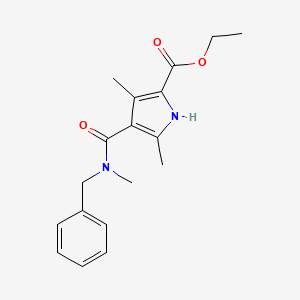 molecular formula C18H22N2O3 B2573979 ethyl 4-[benzyl(methyl)carbamoyl]-3,5-dimethyl-1H-pyrrole-2-carboxylate CAS No. 847412-01-5