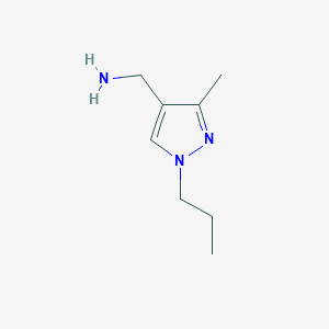 molecular formula C8H16ClN3 B2574054 (3-methyl-1-propyl-1H-pyrazol-4-yl)methanamine CAS No. 956951-08-9