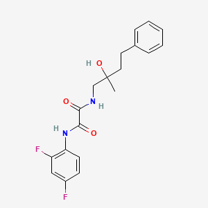 molecular formula C19H20F2N2O3 B2574092 N-(2,4-difluorophenyl)-N'-(2-hydroxy-2-methyl-4-phenylbutyl)ethanediamide CAS No. 1286726-46-2