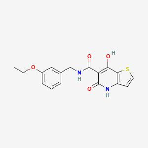molecular formula C17H16N2O4S B2574119 N-[(3-ethoxyphenyl)methyl]-7-hydroxy-5-oxo-4H,5H-thieno[3,2-b]pyridine-6-carboxamide CAS No. 1251705-33-5