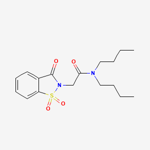 N,N-dibutyl-2-(1,1,3-trioxo-1,2-benzothiazol-2-yl)acetamide