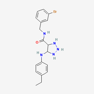N-[(3-bromophenyl)methyl]-5-[(4-ethylphenyl)amino]-1H-1,2,3-triazole-4-carboxamide