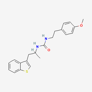 molecular formula C21H24N2O2S B2574168 1-(1-(Benzo[b]thiophen-3-yl)propan-2-yl)-3-(4-methoxyphenethyl)urea CAS No. 2034299-01-7