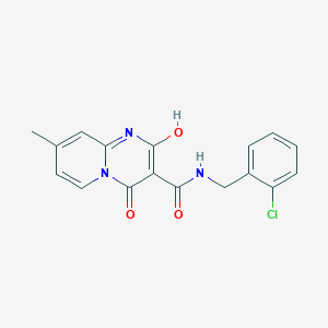 molecular formula C17H14ClN3O3 B2574173 N-(2-chlorobenzyl)-2-hydroxy-8-methyl-4-oxo-4H-pyrido[1,2-a]pyrimidine-3-carboxamide CAS No. 886896-64-6