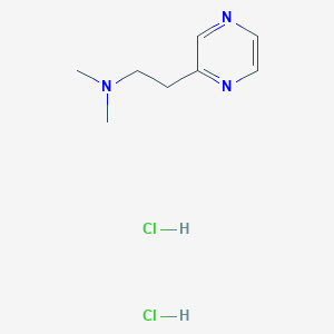 molecular formula C8H15Cl2N3 B2574198 N,N-dimethyl-2-(pyrazin-2-yl)ethanamine dihydrochloride CAS No. 2034567-55-8
