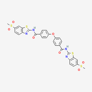 N-(6-methylsulfonyl-1,3-benzothiazol-2-yl)-4-[4-[(6-methylsulfonyl-1,3-benzothiazol-2-yl)carbamoyl]phenoxy]benzamide
