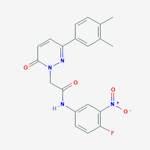 2-[3-(3,4-dimethylphenyl)-6-oxopyridazin-1-yl]-N-(4-fluoro-3-nitrophenyl)acetamide