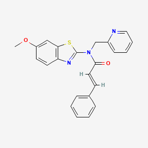 molecular formula C23H19N3O2S B2574237 N-(6-methoxybenzo[d]thiazol-2-yl)-N-(pyridin-2-ylmethyl)cinnamamide CAS No. 941878-33-7
