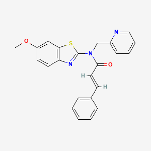 N-(6-methoxybenzo[d]thiazol-2-yl)-N-(pyridin-2-ylmethyl)cinnamamide