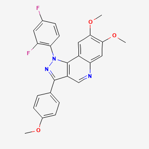 1-(2,4-difluorophenyl)-7,8-dimethoxy-3-(4-methoxyphenyl)-1H-pyrazolo[4,3-c]quinoline