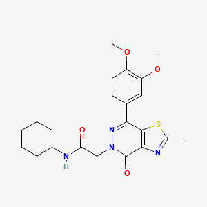 N-cyclohexyl-2-(7-(3,4-dimethoxyphenyl)-2-methyl-4-oxothiazolo[4,5-d]pyridazin-5(4H)-yl)acetamide