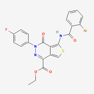 Ethyl 5-[(2-bromobenzoyl)amino]-3-(4-fluorophenyl)-4-oxothieno[3,4-d]pyridazine-1-carboxylate