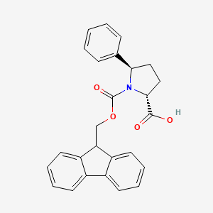 (2R,5R)-1-(9H-Fluoren-9-ylmethoxycarbonyl)-5-phenylpyrrolidine-2-carboxylic acid