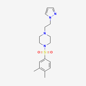 1-(2-(1H-pyrazol-1-yl)ethyl)-4-((3,4-dimethylphenyl)sulfonyl)piperazine