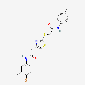 N-(4-bromo-3-methylphenyl)-2-(2-((2-oxo-2-(p-tolylamino)ethyl)thio)thiazol-4-yl)acetamide