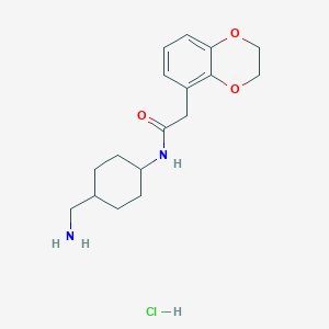 N-[4-(Aminomethyl)cyclohexyl]-2-(2,3-dihydro-1,4-benzodioxin-5-yl)acetamide;hydrochloride