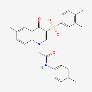 2-(3-((3,4-dimethylphenyl)sulfonyl)-6-methyl-4-oxoquinolin-1(4H)-yl)-N-(p-tolyl)acetamide