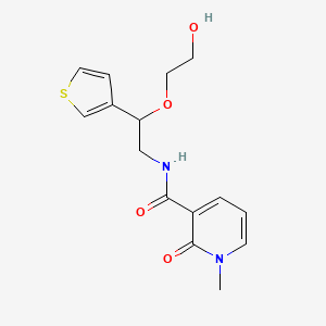 molecular formula C15H18N2O4S B2574277 N-(2-(2-hydroxyethoxy)-2-(thiophen-3-yl)ethyl)-1-methyl-2-oxo-1,2-dihydropyridine-3-carboxamide CAS No. 2034304-18-0