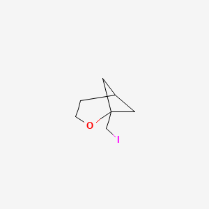 molecular formula C7H11IO B2574279 1-(Iodomethyl)-2-oxabicyclo[3.1.1]heptane CAS No. 2387221-08-9