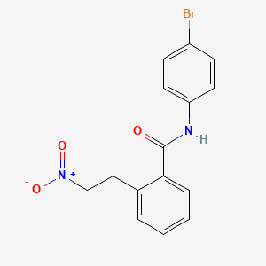 molecular formula C15H13BrN2O3 B2574303 N-(4-bromophenyl)-2-(2-nitroethyl)benzamide CAS No. 343372-62-3