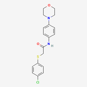 molecular formula C18H19ClN2O2S B2574307 2-[(4-chlorophenyl)sulfanyl]-N-[4-(morpholin-4-yl)phenyl]acetamide CAS No. 445416-08-0