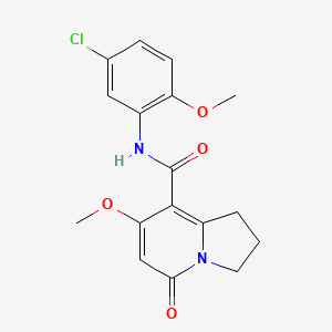 N-(5-chloro-2-methoxyphenyl)-7-methoxy-5-oxo-1,2,3,5-tetrahydroindolizine-8-carboxamide