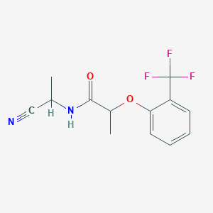 molecular formula C13H13F3N2O2 B2574319 N-(1-cyanoethyl)-2-[2-(trifluoromethyl)phenoxy]propanamide CAS No. 1311910-73-2