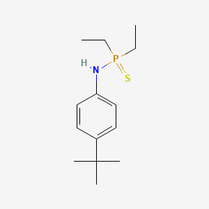 molecular formula C14H24NPS B2574320 [4-(Tert-butyl)anilino](diethyl)thioxophosphorane CAS No. 287923-86-8